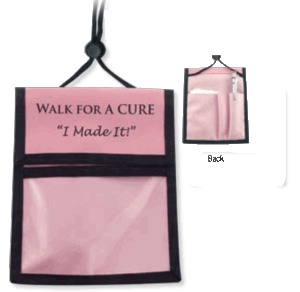 1860-3007 Credential Wallets Perfect for Trade Shows Badge Card Holder - Pink w/ Black Trim