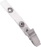 2105-3000 Nickel Plated Steel Clip w/ Clear Strap