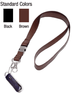 2130-1560 "yourstyle" Imitation Leather Lanyard Badge Card Holder - Black - Detachable Trigger Hook, Cell Phone Attachment
