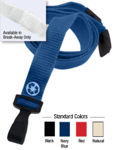 2137-2046 3/8" Allergen - FREE Lanyard Badge Card Holder - Navy Blue