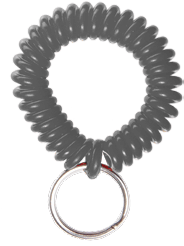 2140-6301 Color Elastic Wrist Band - Split Ring - Black