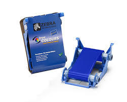 800017-204 Zebra i Series blue monochrome ribbon cartridge for P1xx printers, 1000 images.  Environmentally friendly design