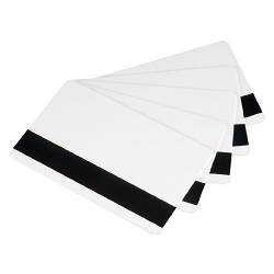 104523-813 Card, White PVC, High Coercivity Magnetic Stripe, 30 Mil, Retransfer-Ready