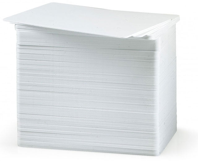 104523-111 ZEBRA WHITE PVC 30 MIL CARDS